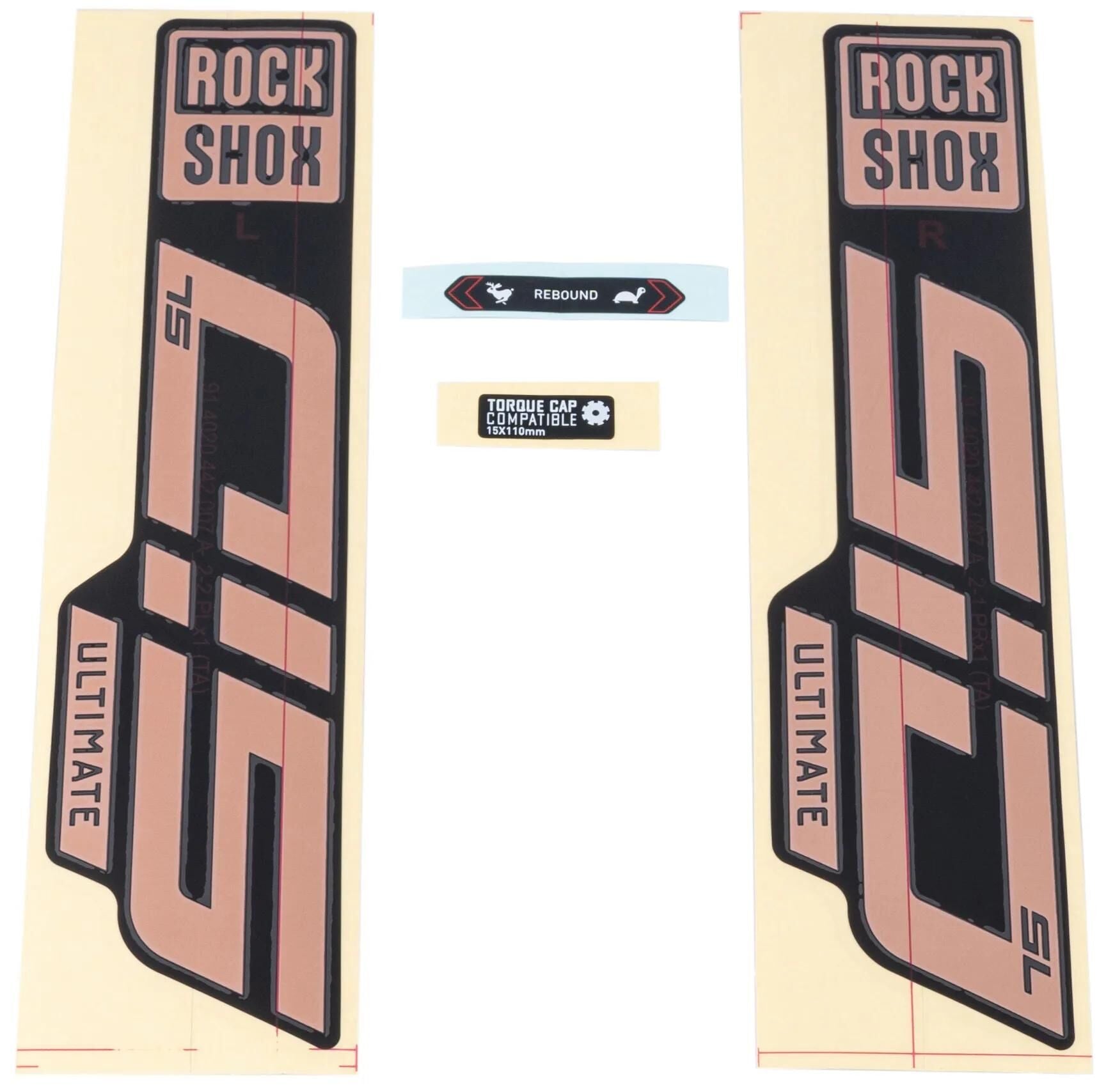 Rockshox dekor set signatur series decal set rs sid sl ult. copper look