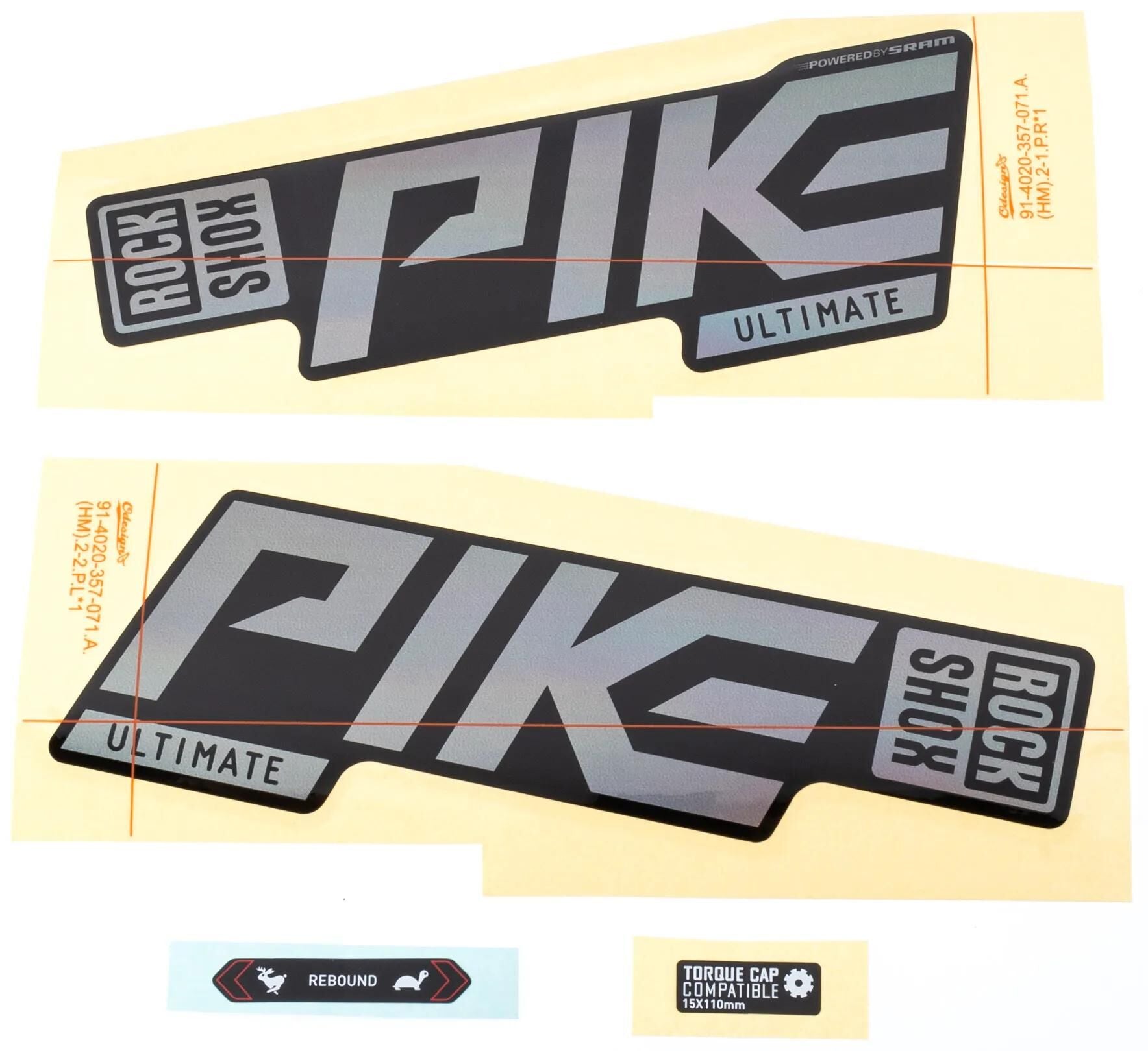 Rockshox dekor set signatur series decal set rs pike ult. rainbow