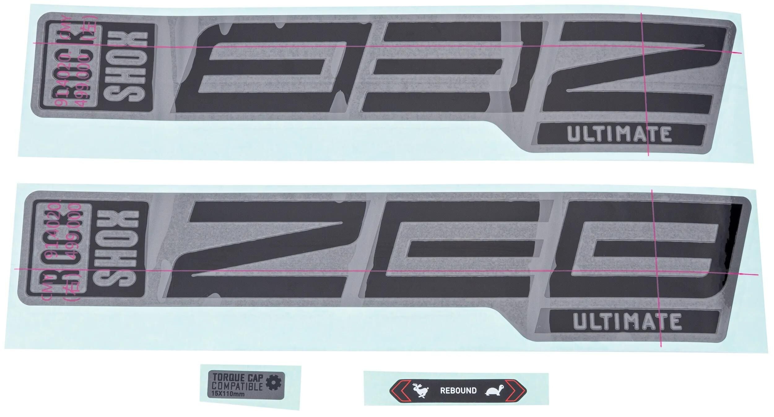 Rockshox dekor set signatur series decal set rs zeb ult. black