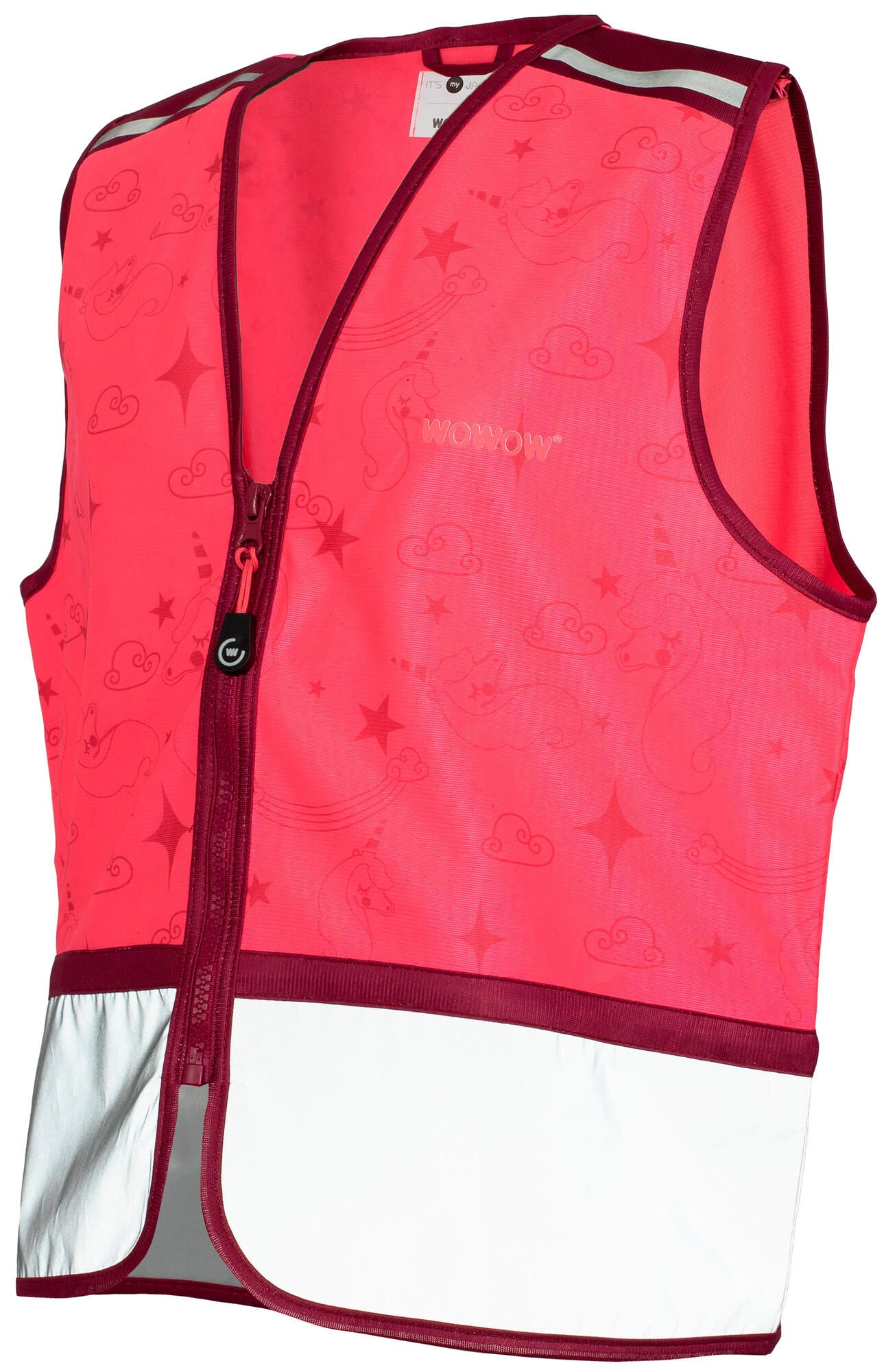 Wowow reflecterend vest zippy jacket pink reflective children zippy pink gr. l