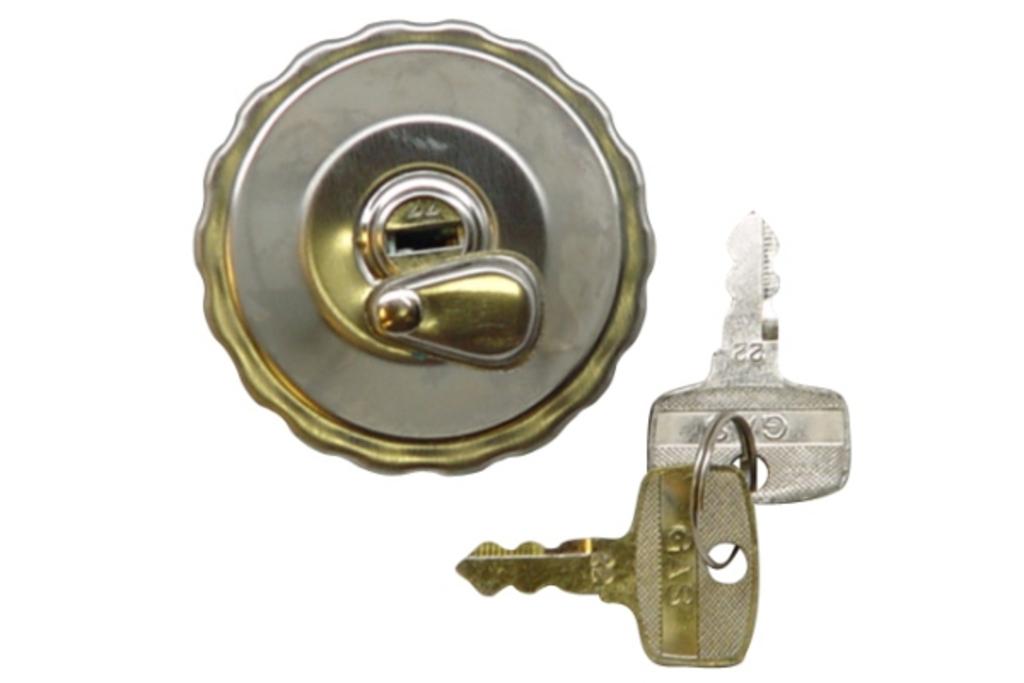 TANKDOP TOMOS MET SLEUF 30 MM CHROOM