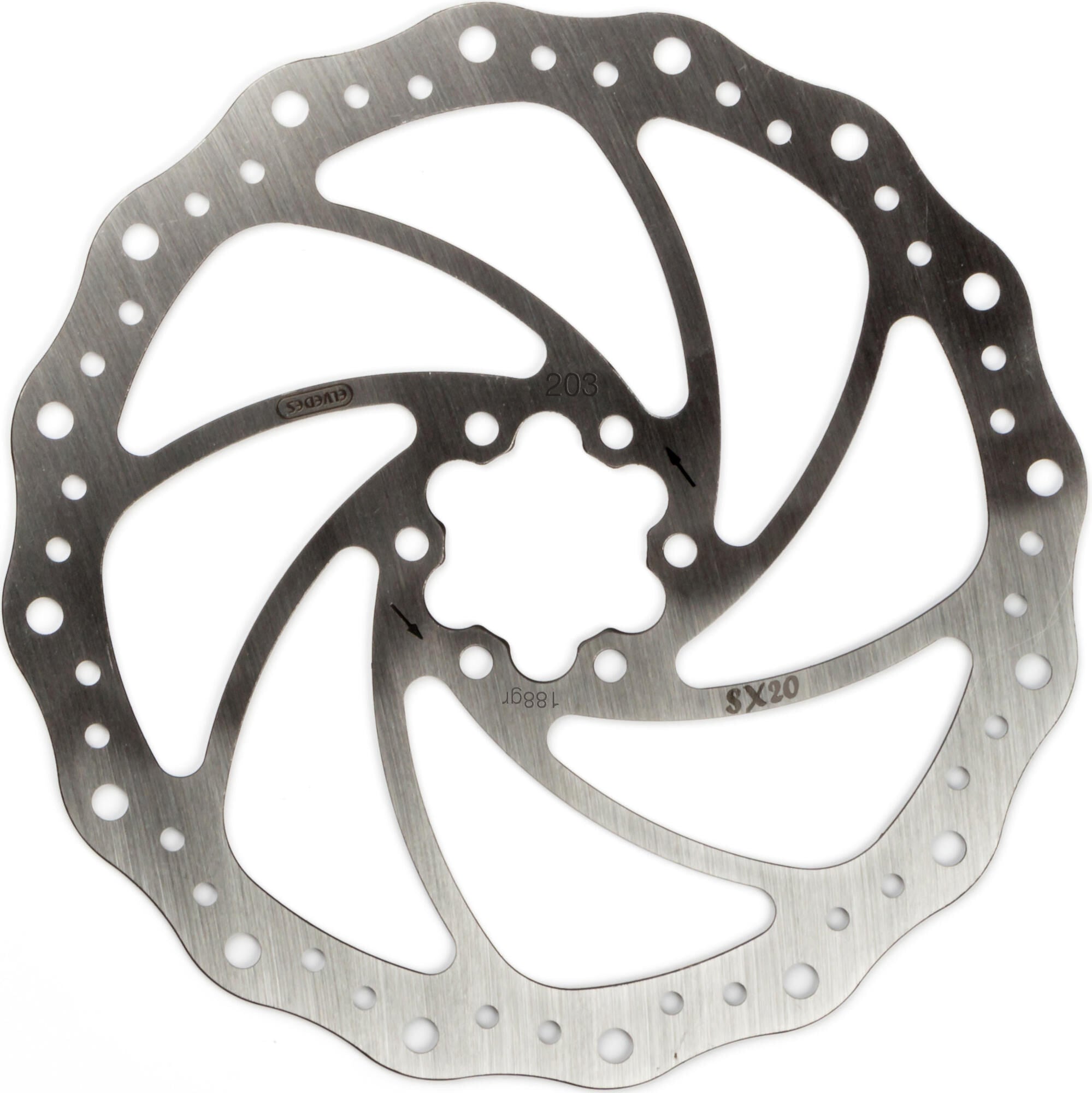 Disque de frein Elvedes SX20 inox Ø203mm avec 6 vis de disque de frein