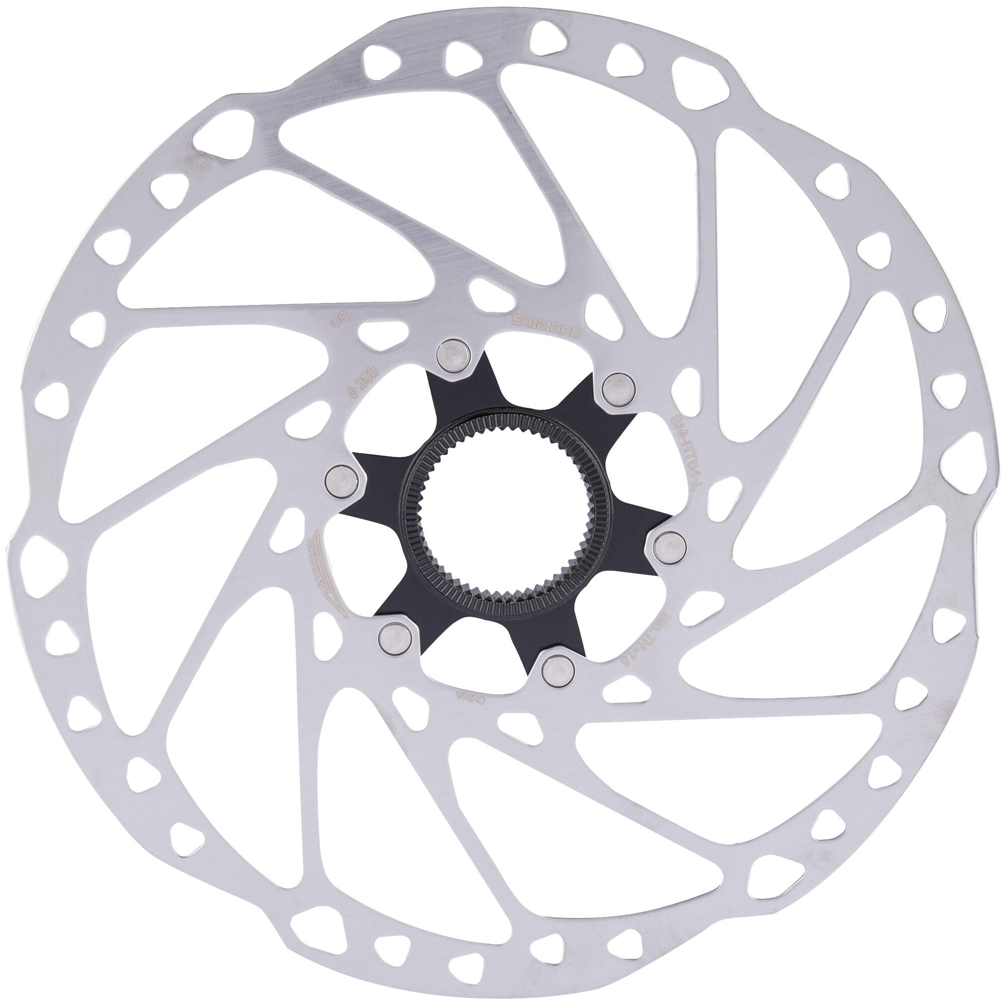 Shimano remschijf deore rt-64mag rotor shim.deore rt-64mag 203mm cl