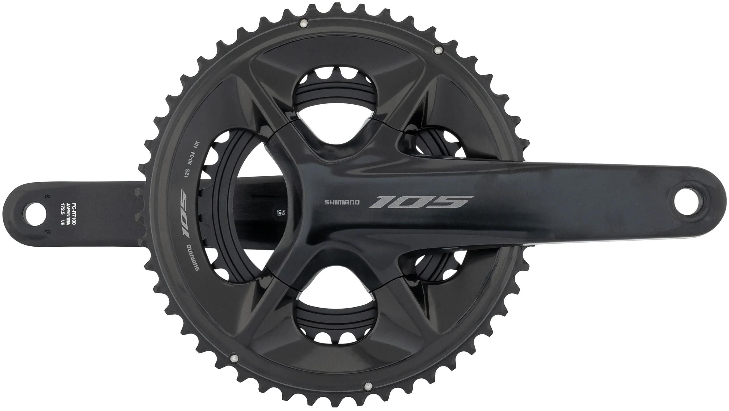 Shimano crankstel 105 fc-r7100 shim.krg 105 fcr7100 50 34 172.5 schw 12f ht2