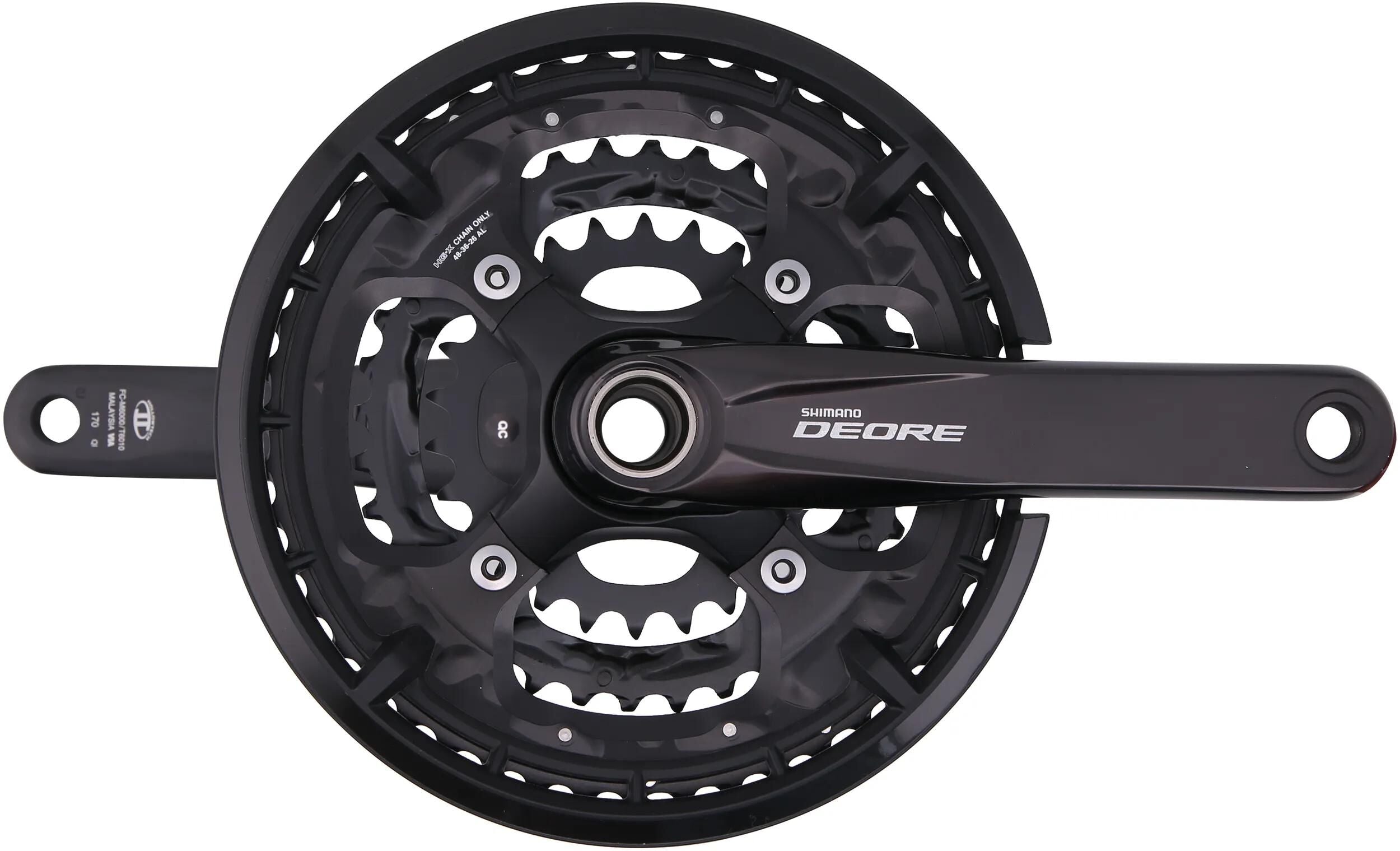 Shimano kettenradgarnitur deore fc-t6010 crankset shim.deore t6010 26 36 48t.170mm ht2 10sp