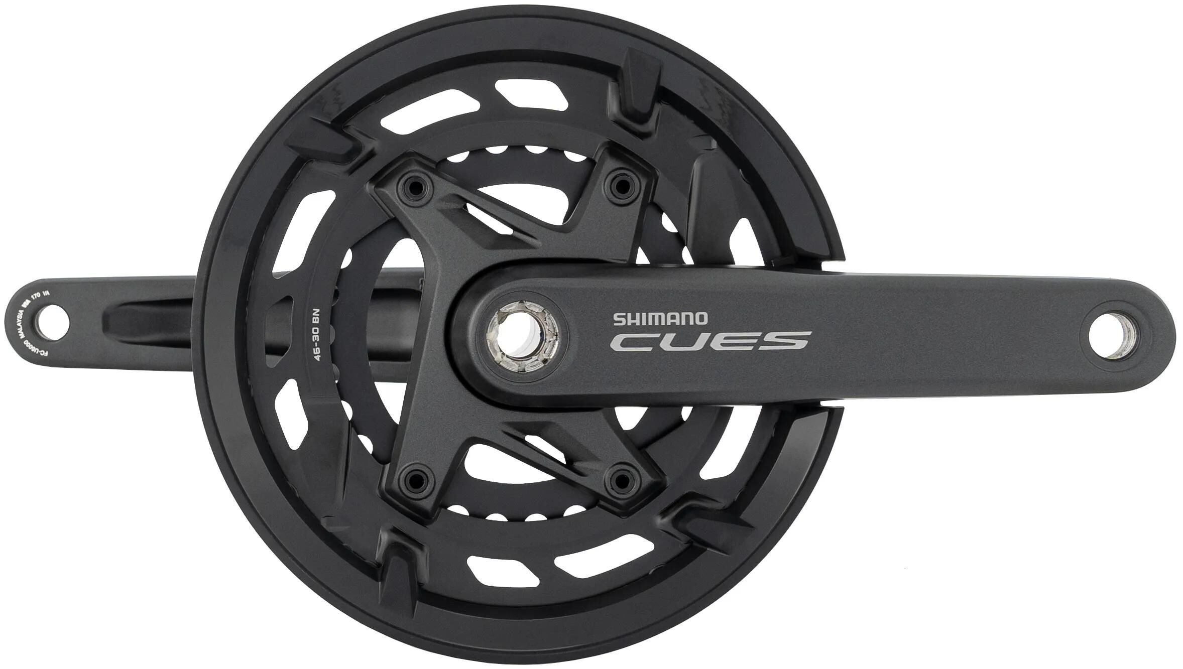 Shimano cues fc-u6000 9 10-speed crank 46 30 with chain guard | 170mm