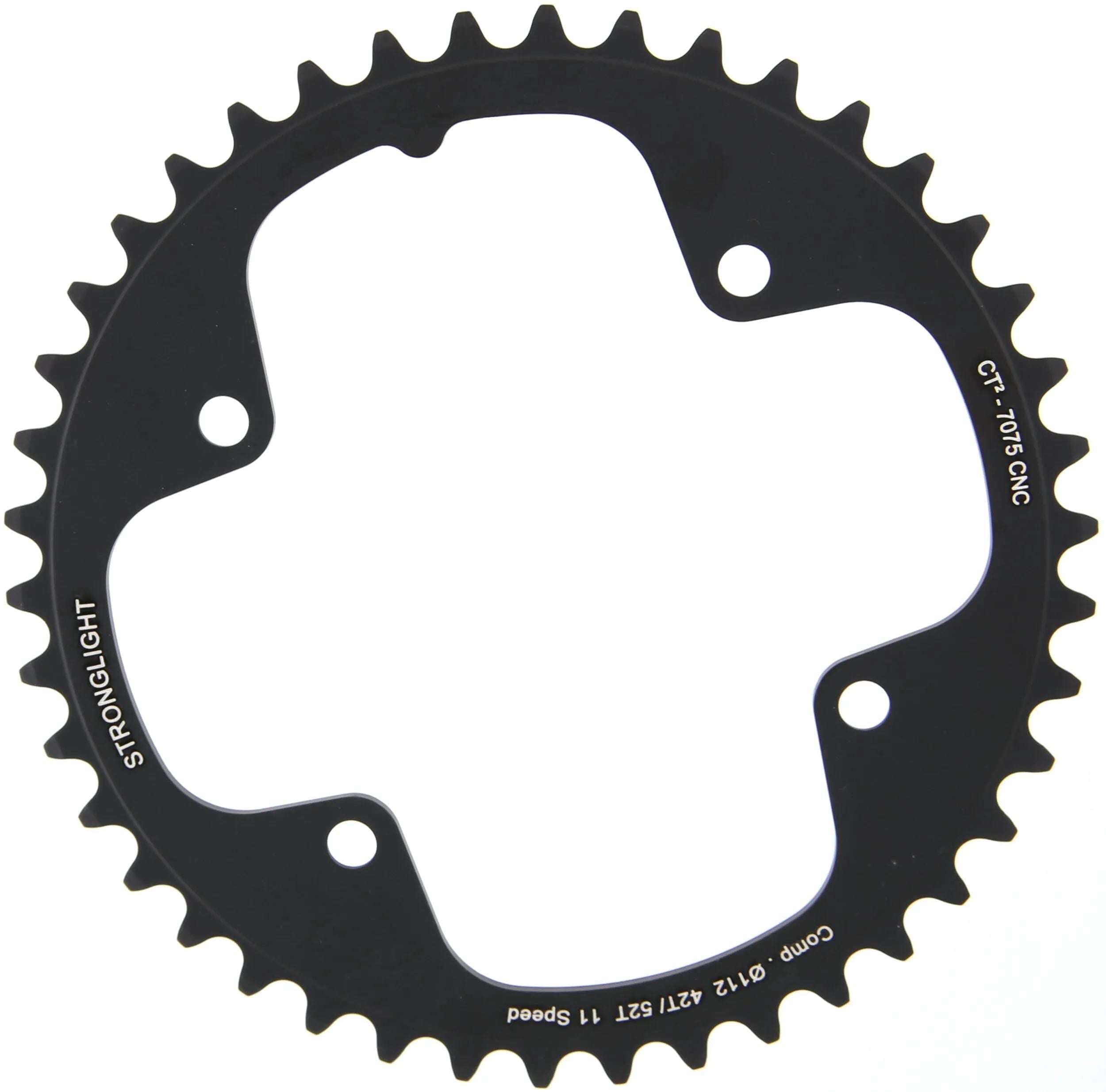 Stronglight kettenblatt ct2 chain ring strongl. ct2 42t inner cer.-tefl.coat.