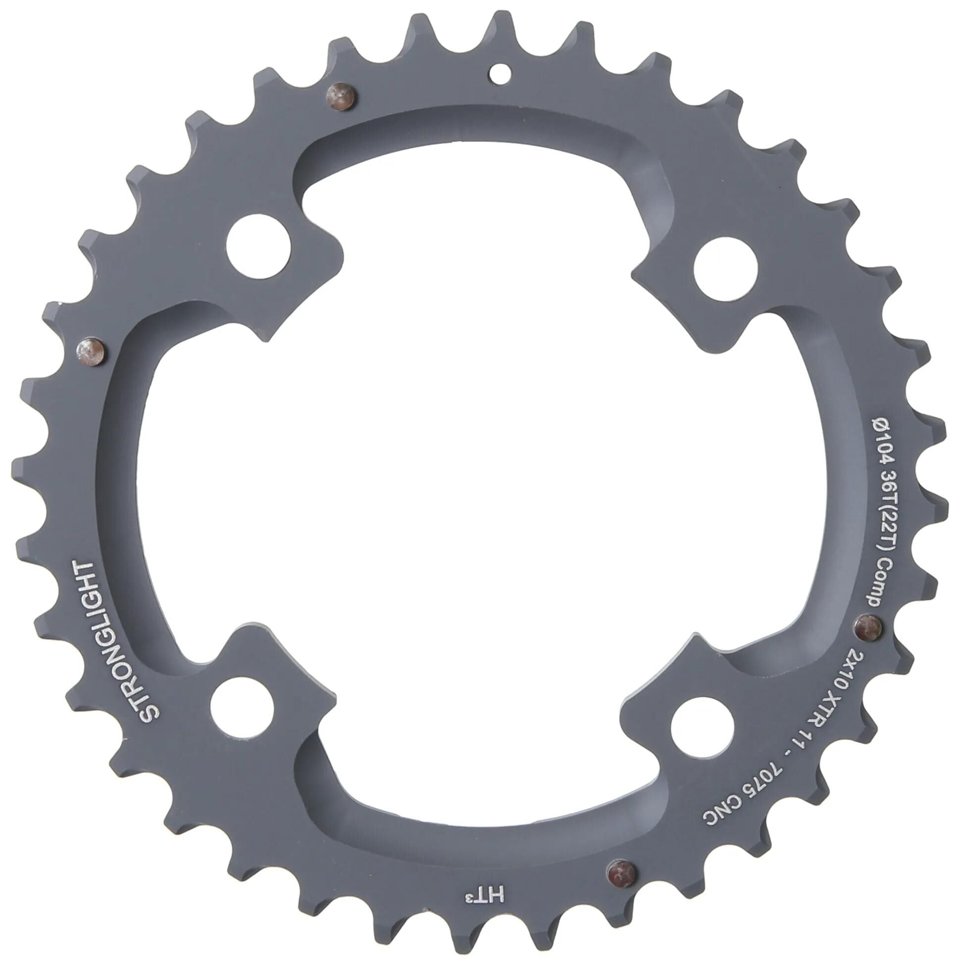 Stronglight kettenblatt ht3 chain ring strongl. ht3 36t outer alu black