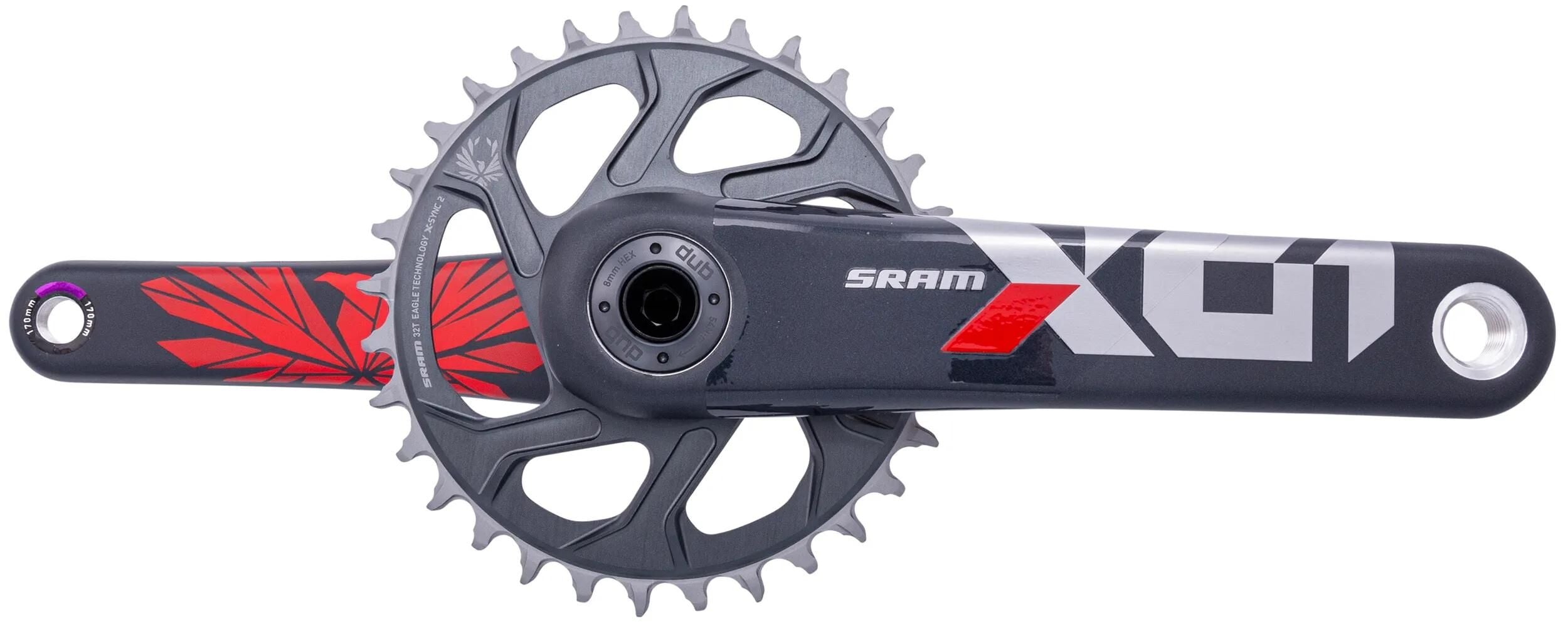 Sram kettenradgarnitur x01 eagle crankset x01 eagle 32t super boost+ 170mm