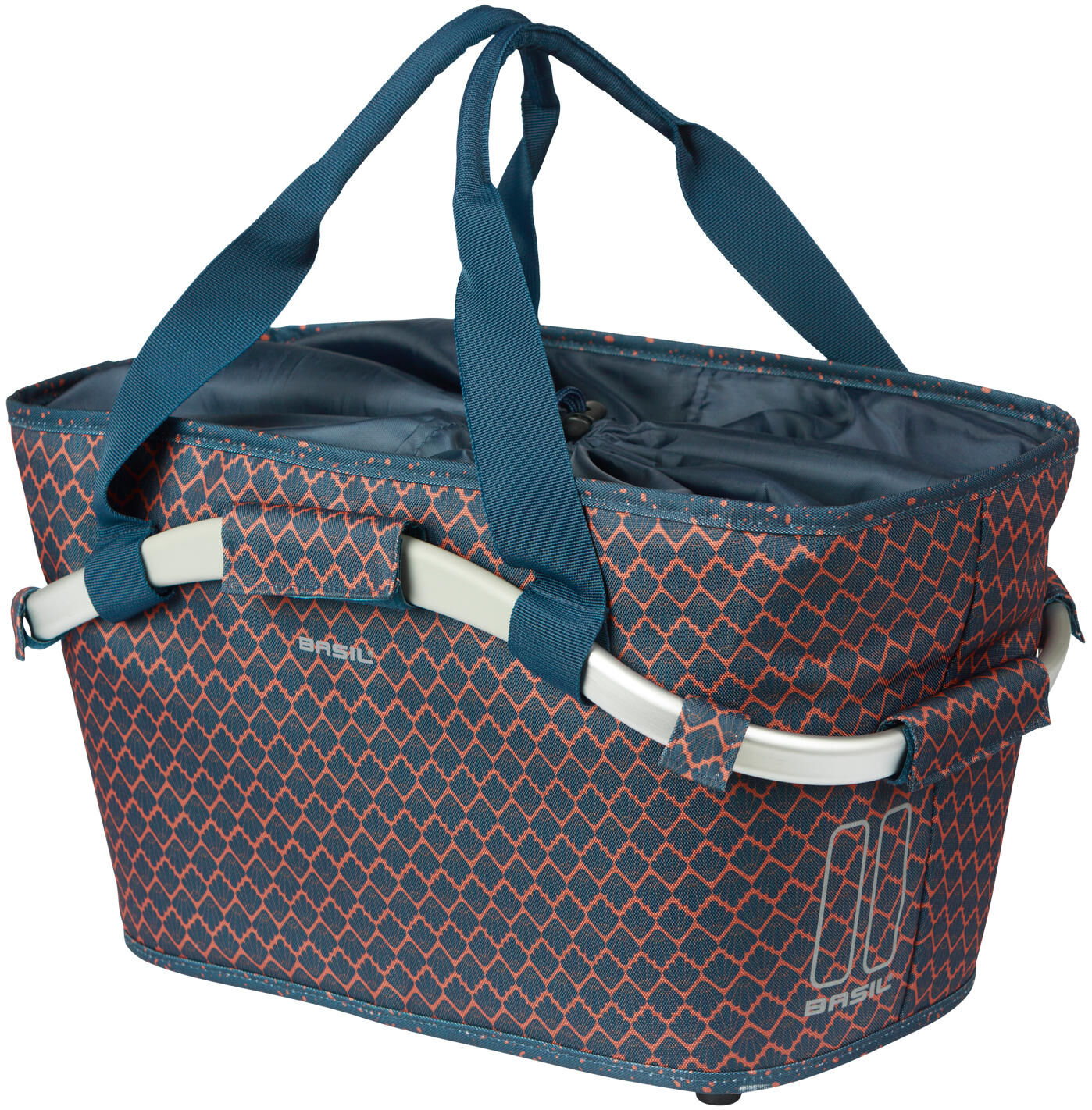 Basil fietsmand flair carry all achtermand met mik bevestiging 38 x 21 x 27 cm - marineblauw