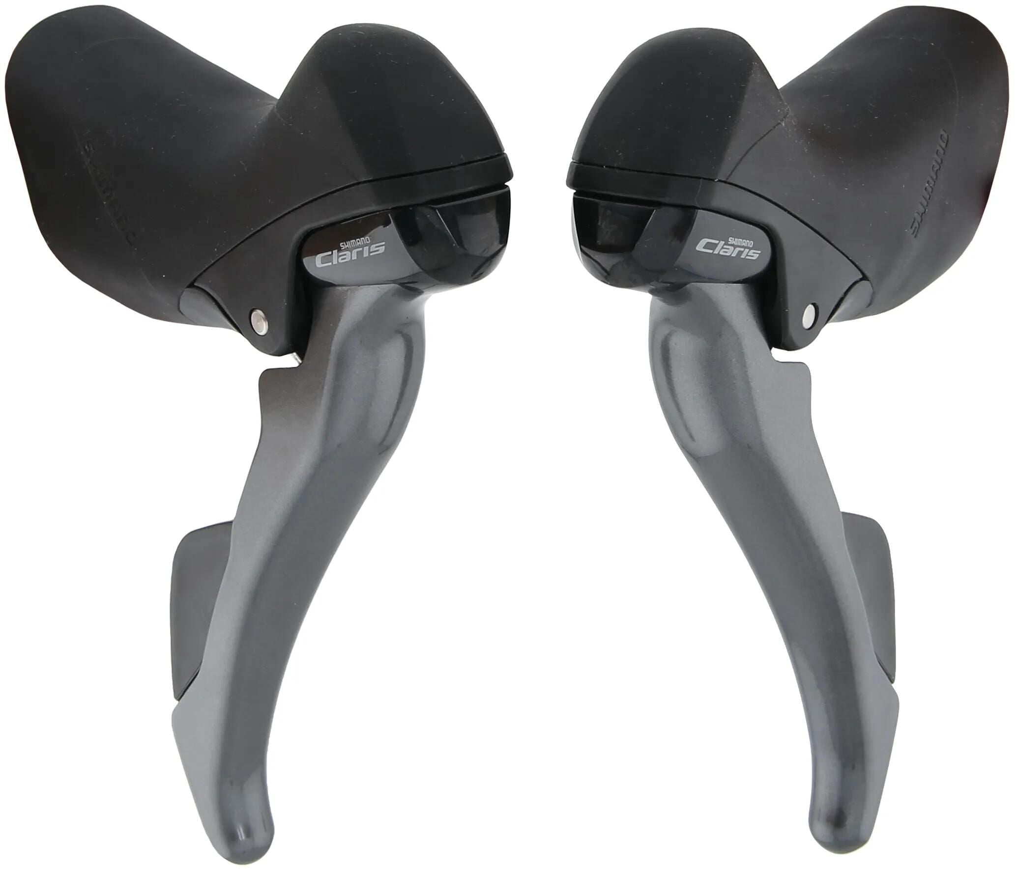 Jeu de manettes avec leviers de frein 2 x 8 vitesses Shimano Claris ST-R2000 - gris noir