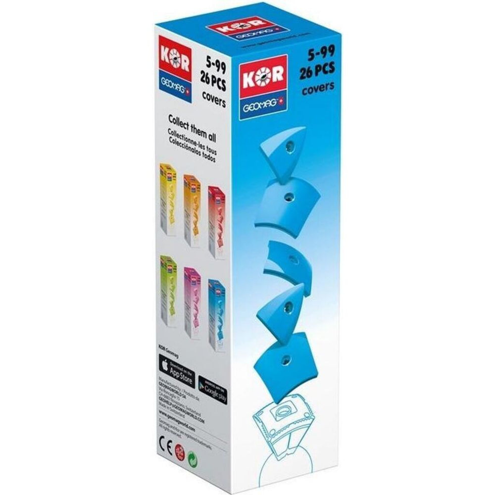 Geomag kor kleurhoezen 26-delig blauw