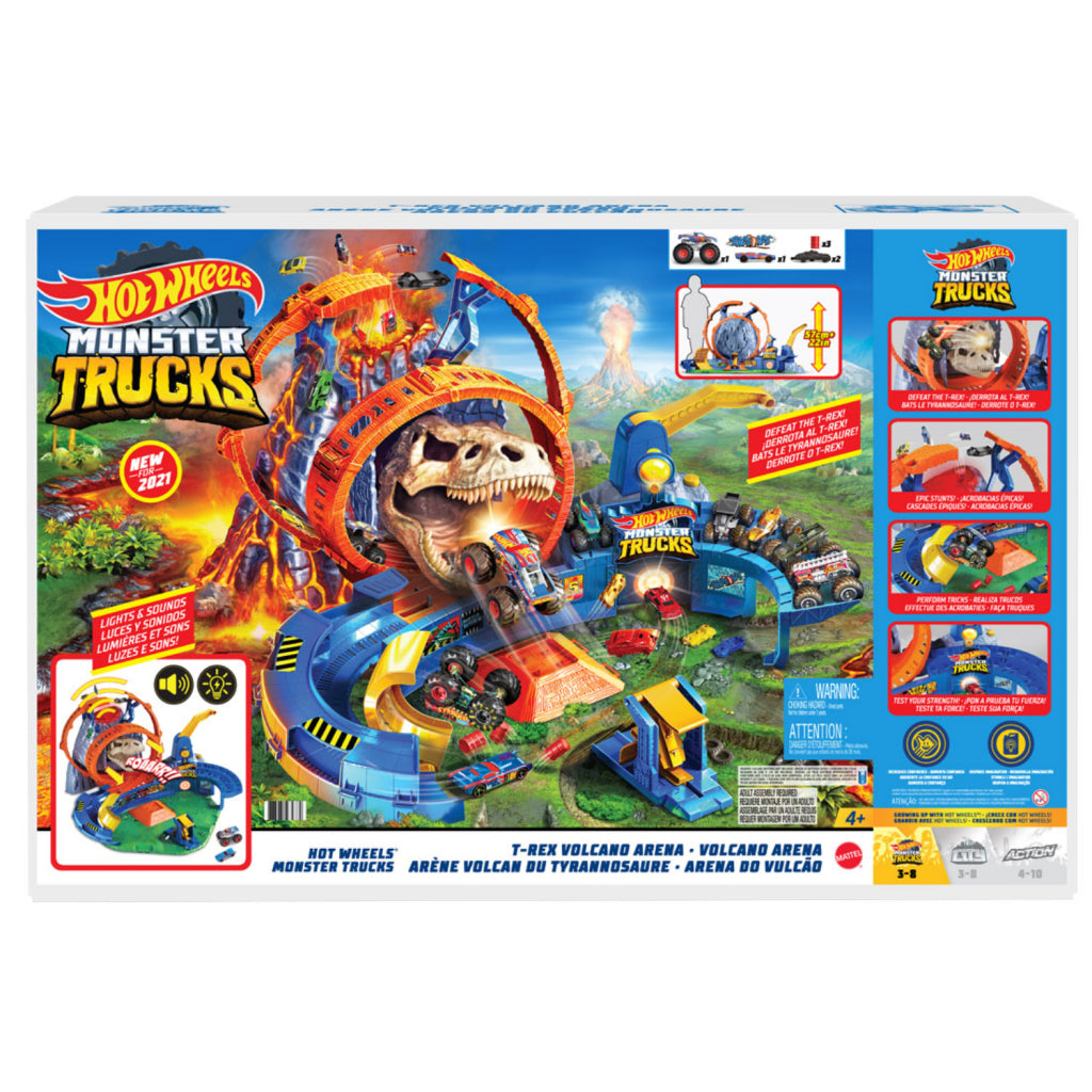 Mattel Monster Trucks T-Rex Vulkaan Arena