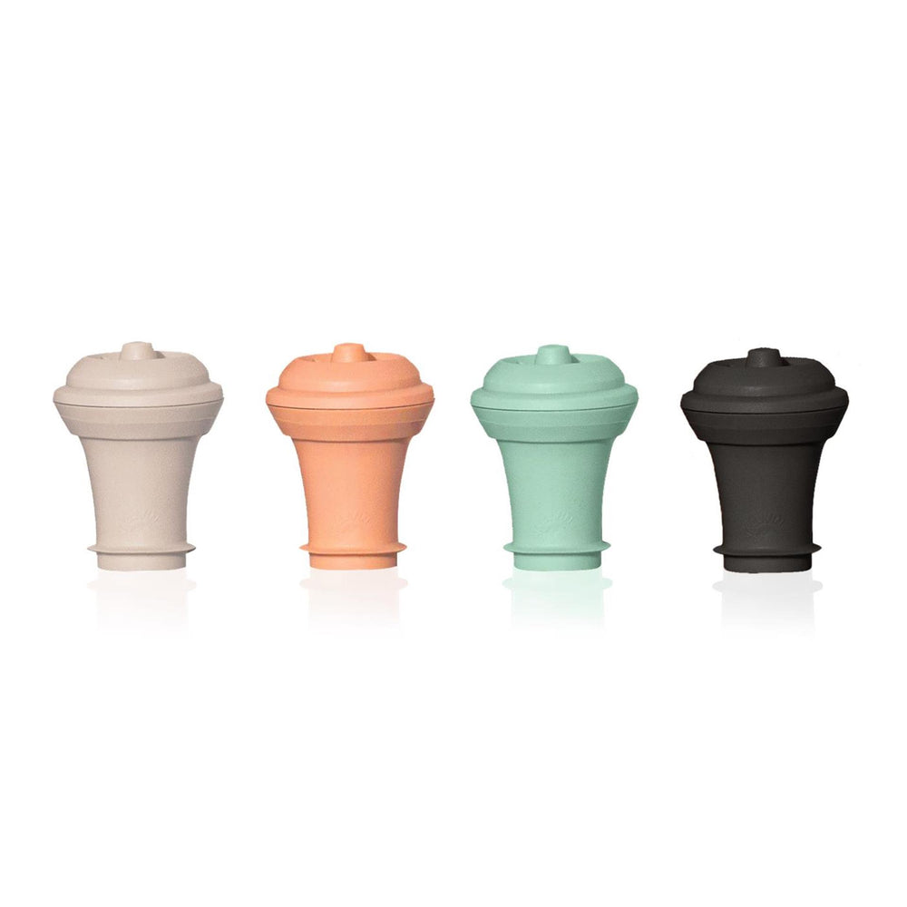 Vacuvin vacuum wine stoppers colored loop 4-delig