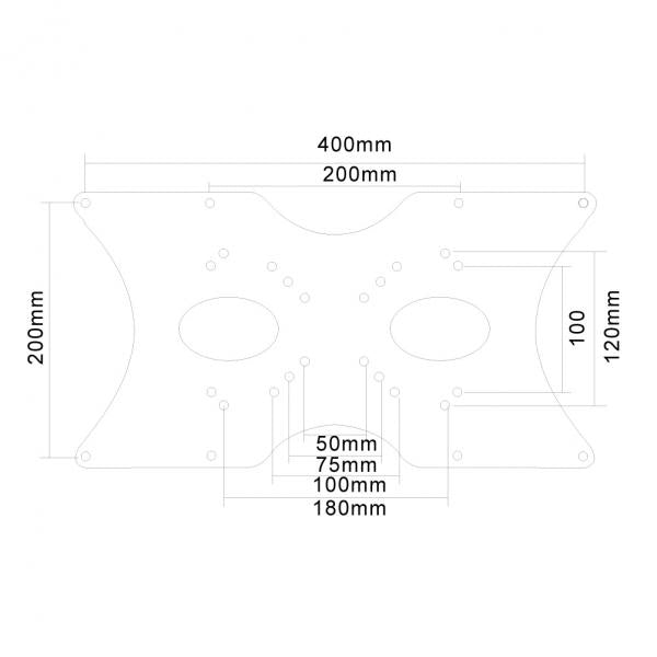 Neomounts fpma-vesa400 adapter (zilver, tot 35 kg, retail)