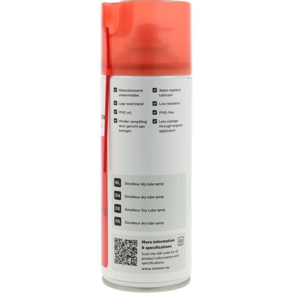 Simson smeermiddel dry lube derailleur spray 400ml