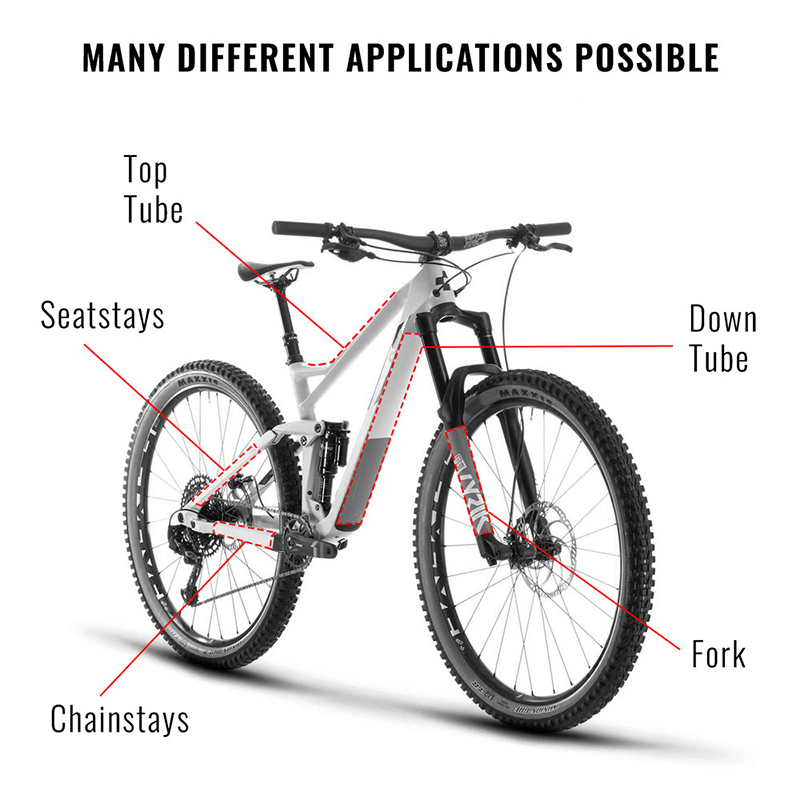 Fietsframe bescherming stickerset carbonlook