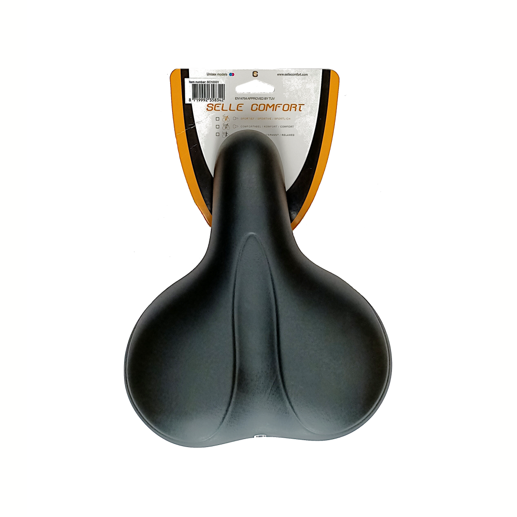 Selle comfortzadel e-bike soft medium zwart, zonder strop
