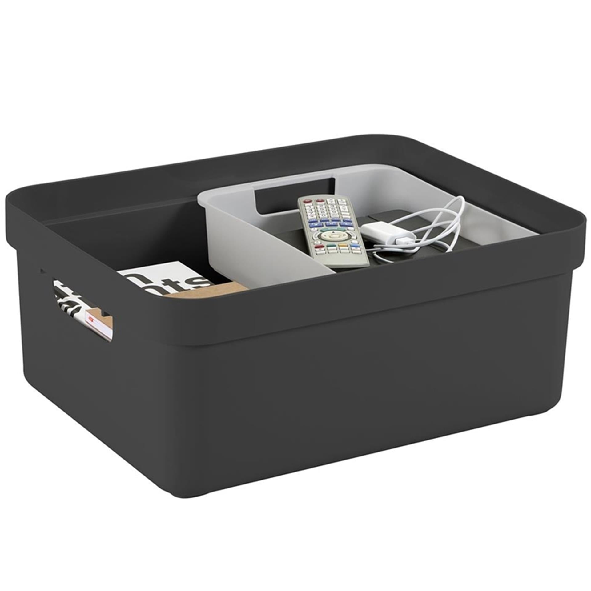 Sunware sigma home opbergbox 24l antraciet 44,5 x 34,5 x 18 cm