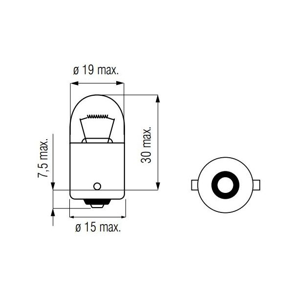 Bosma lamp 12v-21w ba15s