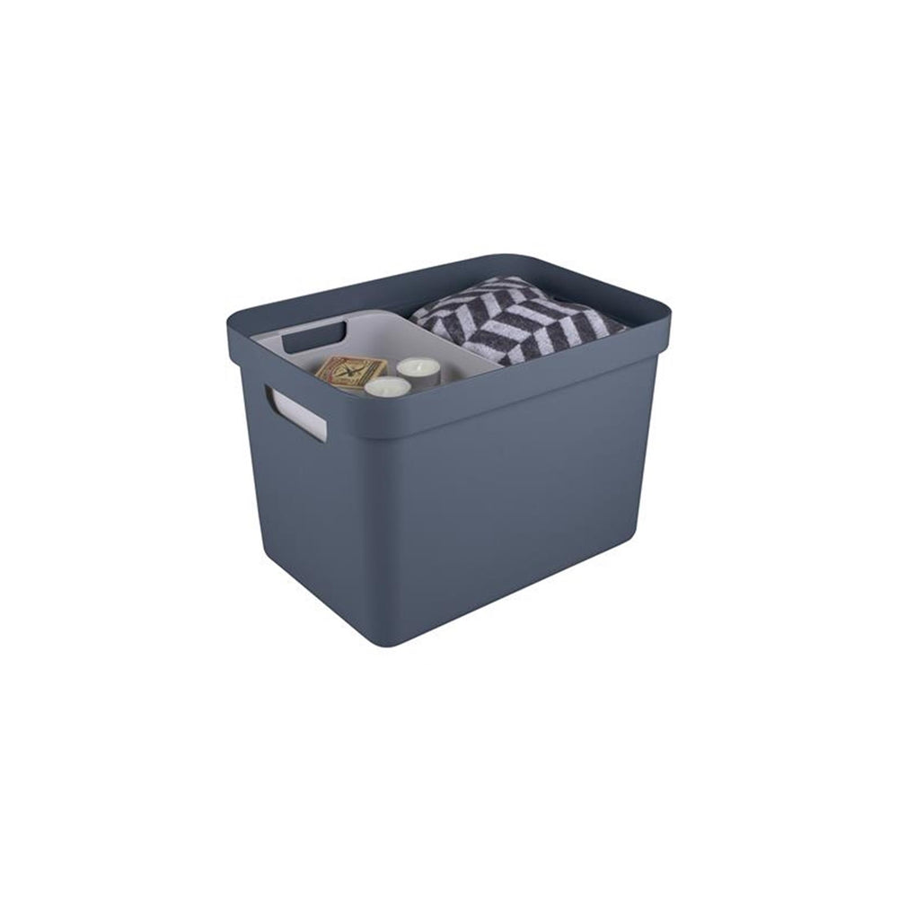 Sunware sigma home opbergbox 18l donker blauwgrijs 35,2 x 25,3 x 24,3 cm