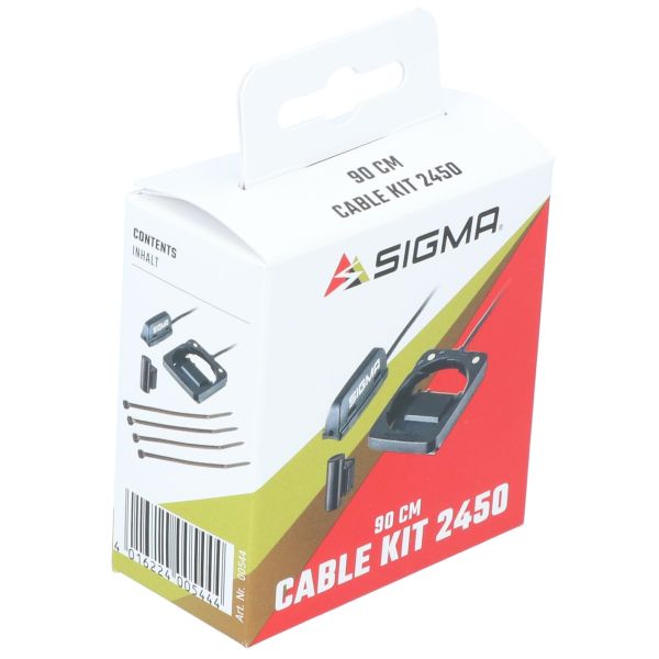 Support d'ordinateur de vélo Sigma 2450 avec aimant à rayons et câble de 90 cm