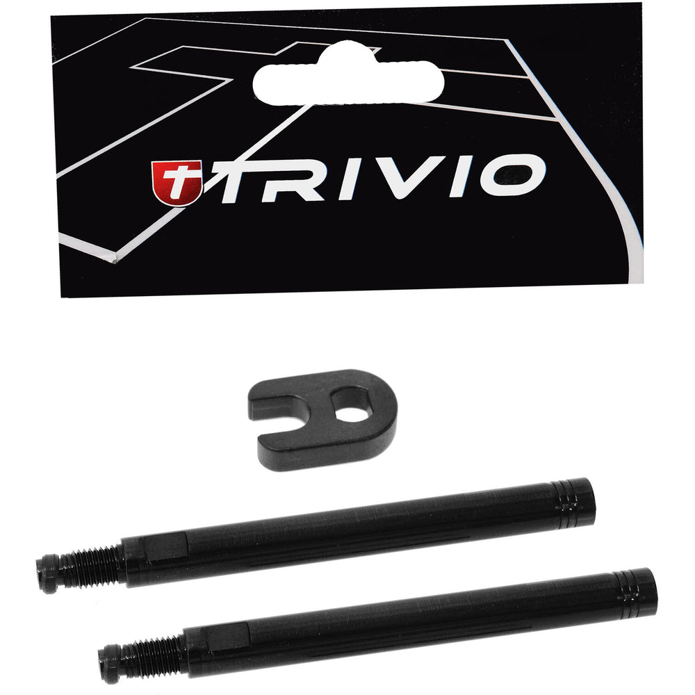 Trivio - ventielverlenger set zwart 70mm inclusief gereedschap