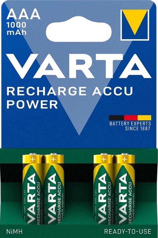 Varta aaa accu 1000ma blister 4 r2u - 3311940