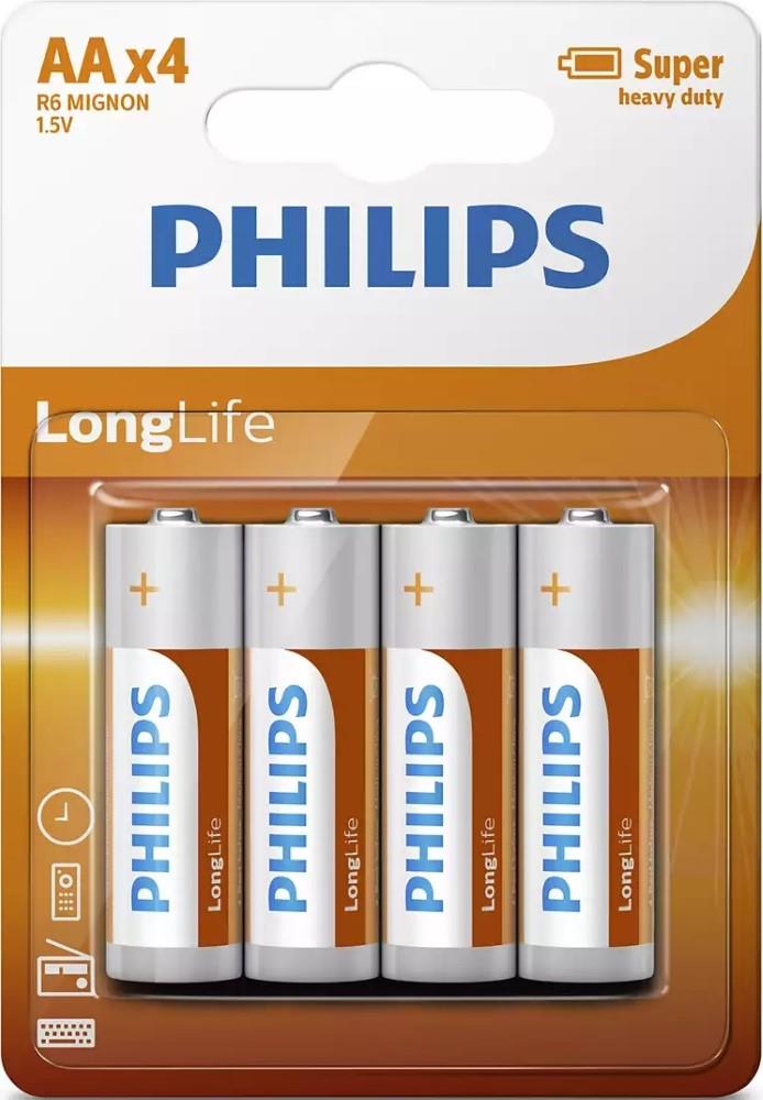 Philips batterij r6 AA lange levensduur