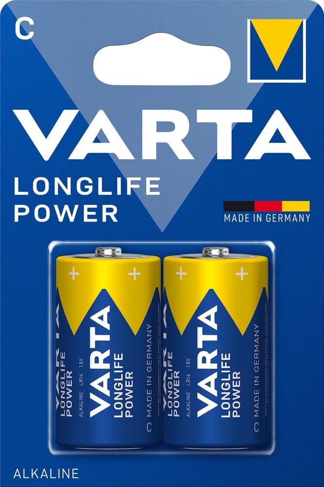 Varta c lr14 engelse staaf alkalisch per 2 stuks op kaart