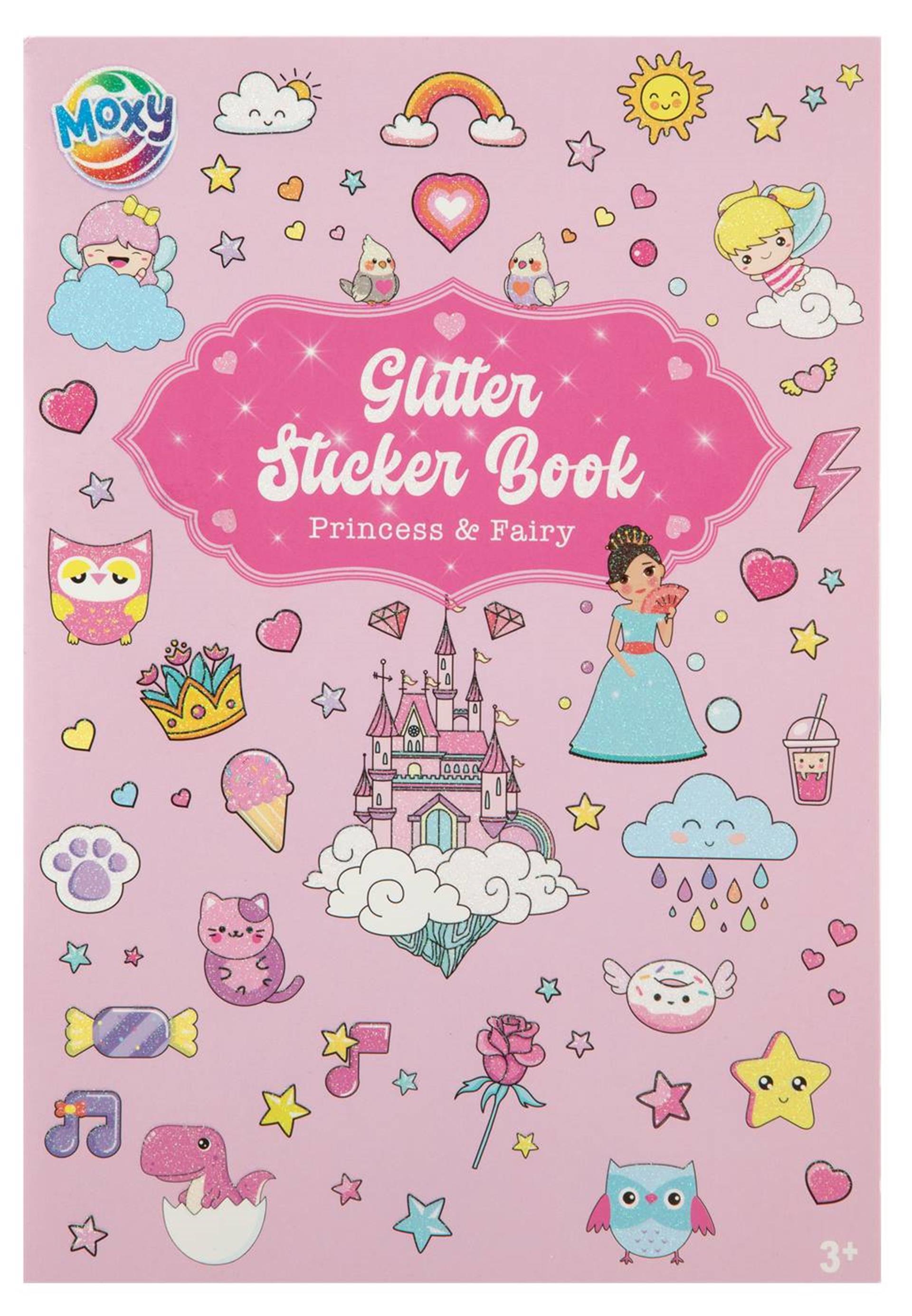 Creatieve knutselgroep stickerboek glitter a5 8 pagina's assorti