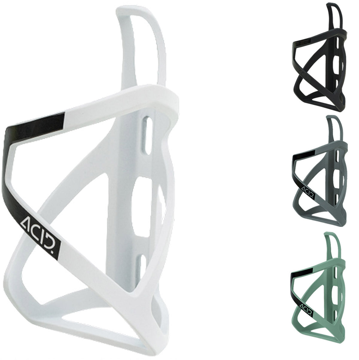 Acid hpp sidecage bottle cage left | matt black´n´glossy black