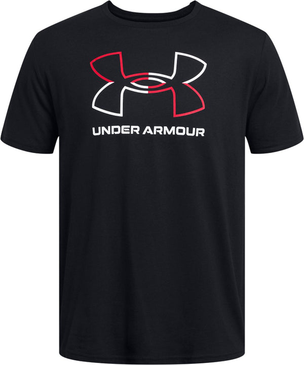 Under armour ua gl foundation update ss-blk heren sportshirt - zwart - rood - wit m