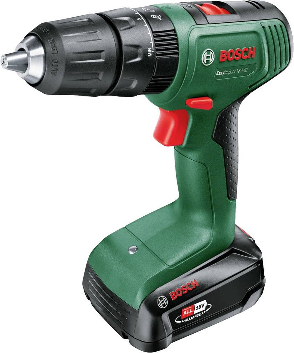 Bosch home and garden 06039d810c accu-klopboor schroefmachine 18 v 1.5 ah li-ion incl. accu, incl. lader, incl. koffer,