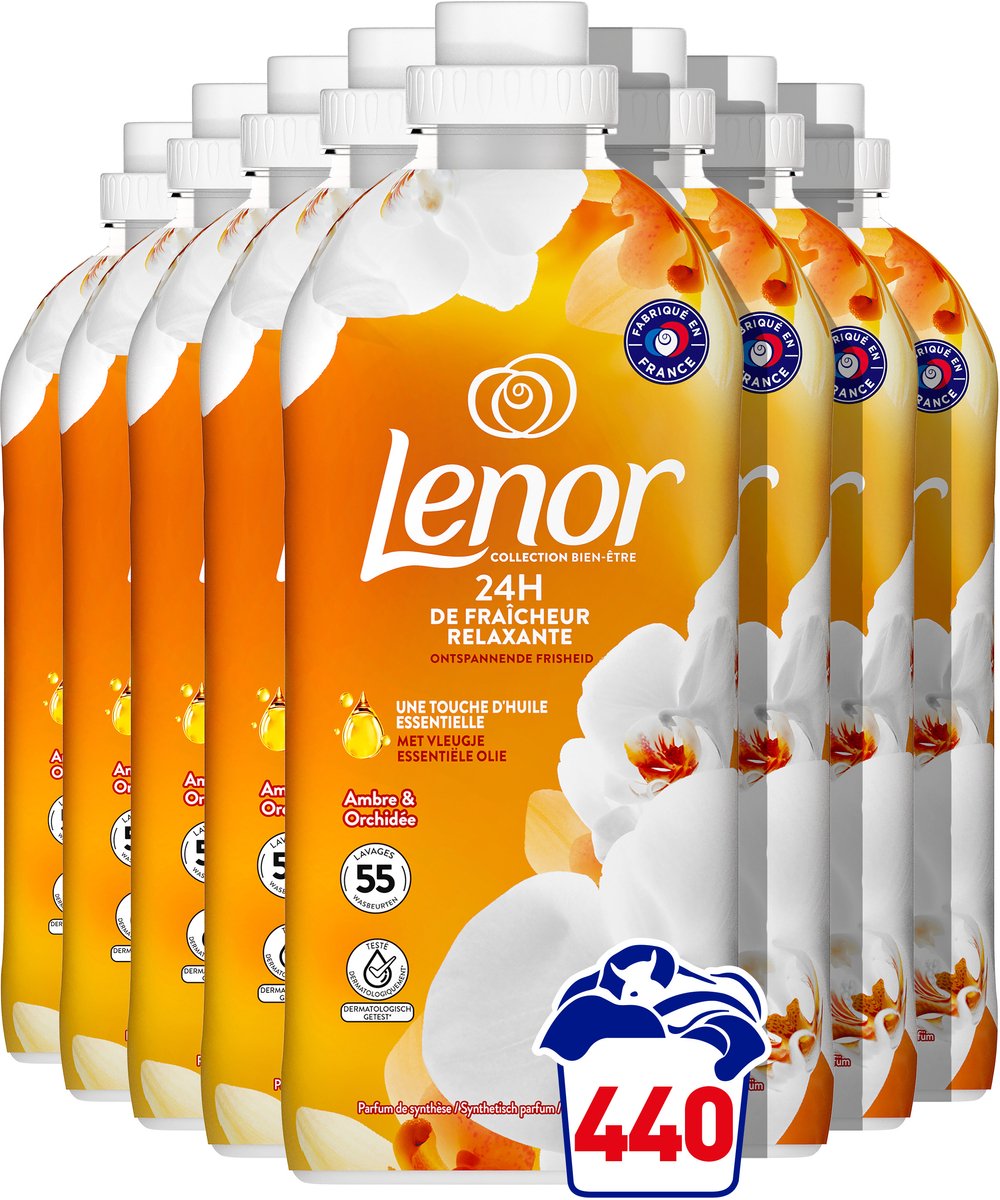 Lenor wasverzachter amber orchidee - 8 x 55 wasbeurten