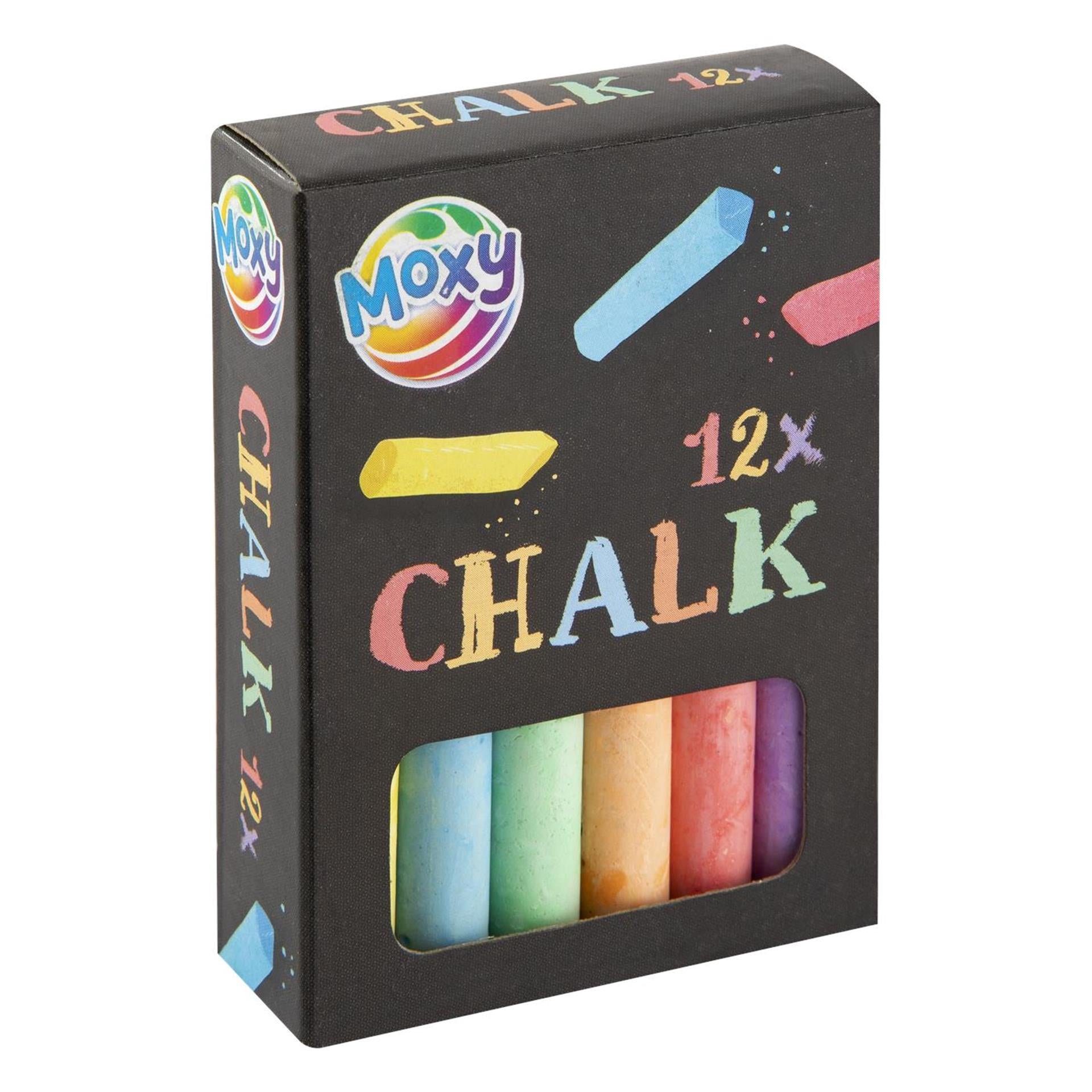 Moxy bordkrijt 12 in doosje wit gekleurd