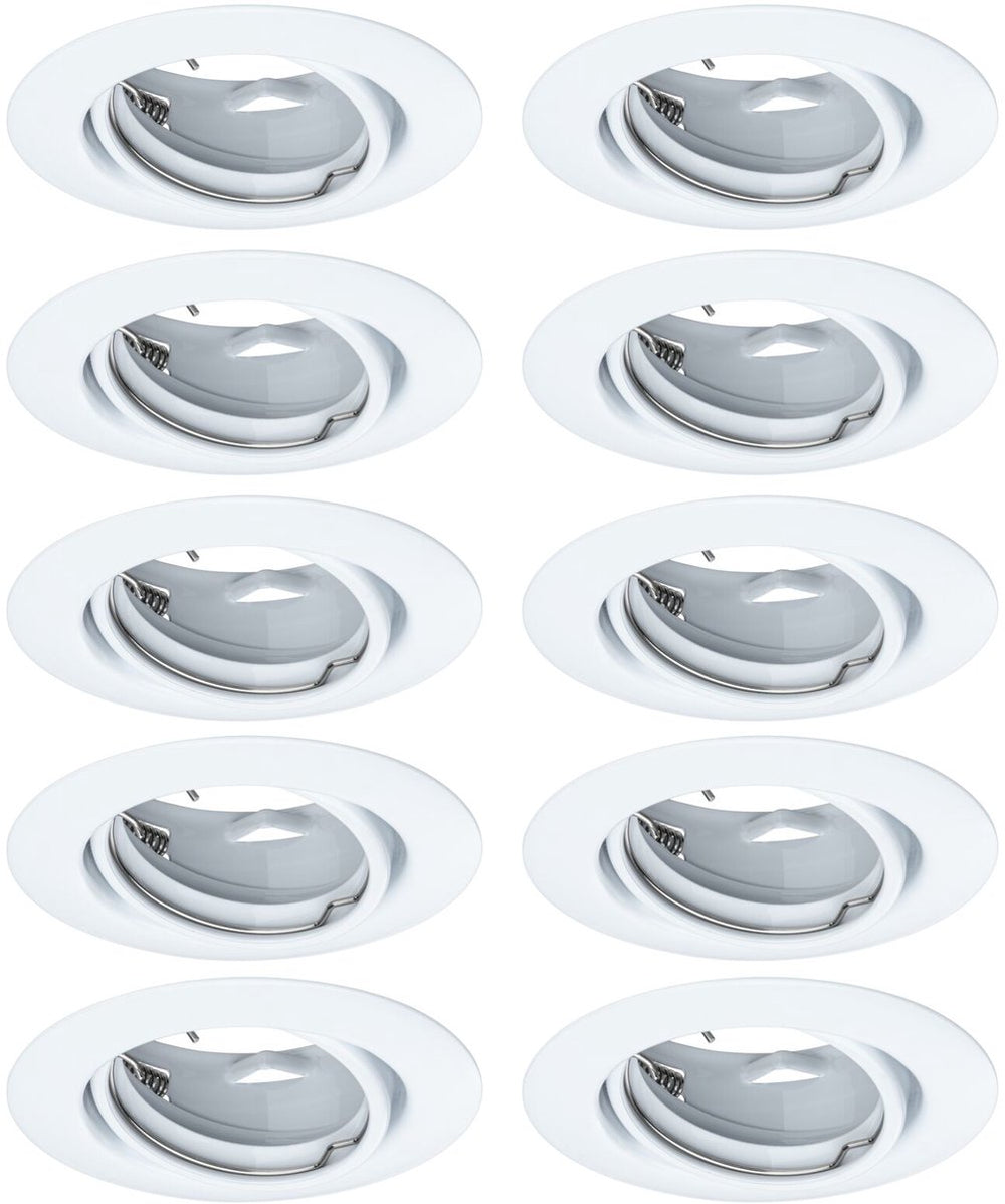 Paulmann inbouwlamp base basisset zwenkbaar rond 90 mm 20° gu10 max. 10w 230v dimbaar wit