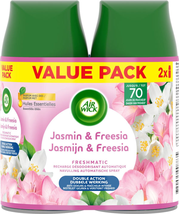 Air wick freshmatic navulling automatische spray - jasmijn freesia - 2 x 250ml