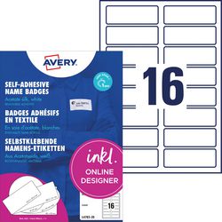 Id-etiketten avery quick clean