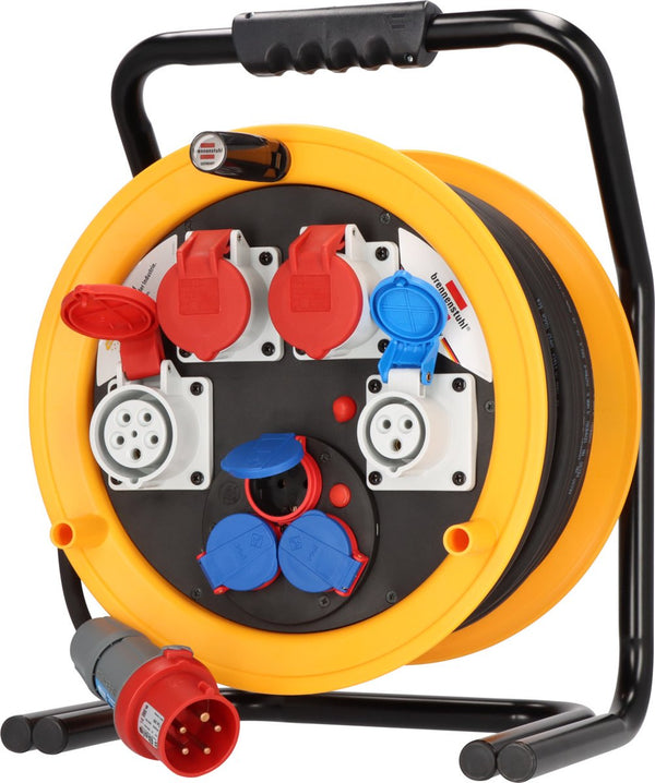 Brennenstuhl brobusta cee 2 fi ip44 kabelhaspel met trolley (kabelhaspel 30m, met fi-bescherming, voor permanent gebruik buitenshuis, made in germany)