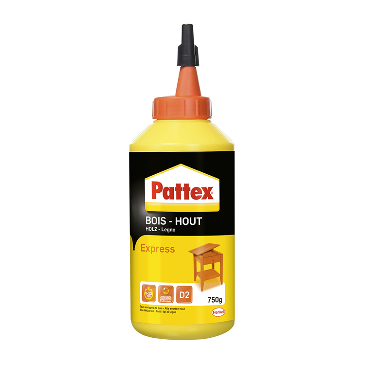 Pattex houtlijm express 750 g | sneldrogende houtlijm voor alle klussen | houtlijmen voor sterke hechting.