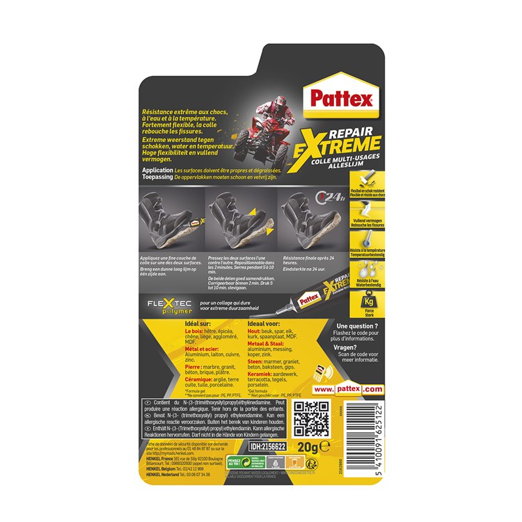 Pattex repair extreme 20 g | extreem sterke secondelijm | voor snelle reparaties | multi-inzetbaar | alleslijm