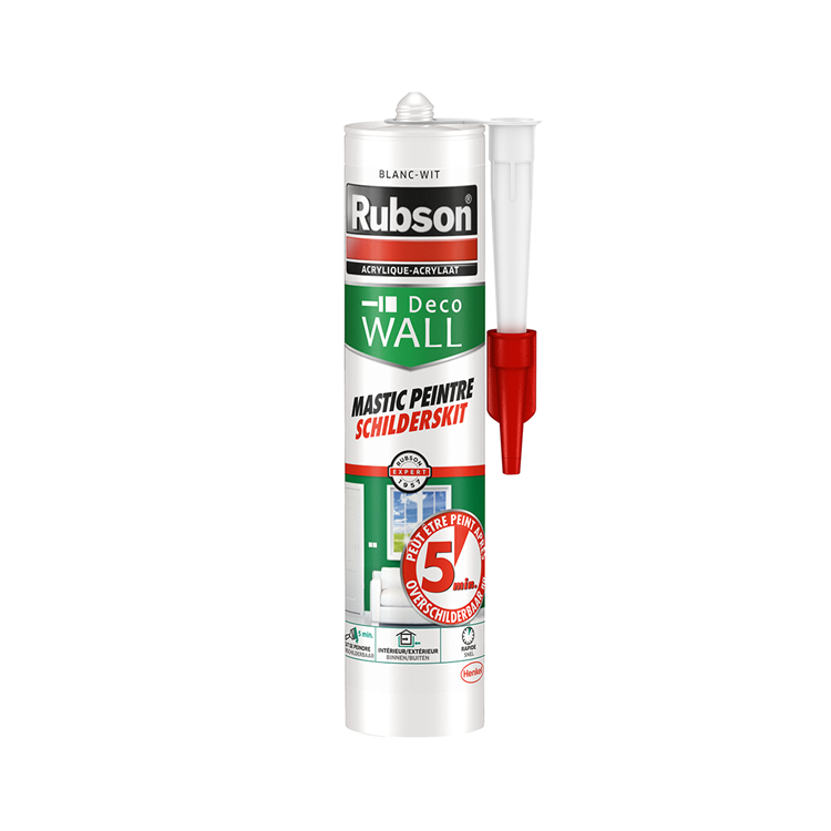 Rubson schilderskit 280 ml bouwkit | sneldrogend in 5 minuten | voor snel en efficiã«nt schilderwerk | sterke en duurzame afdichting