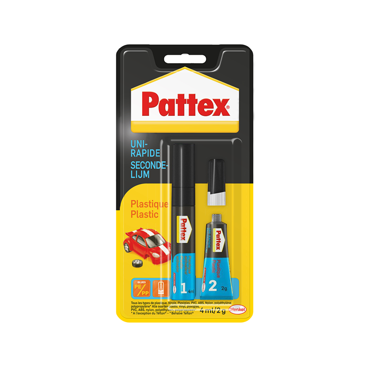 Pattex 1002444 - secondenlijm plastics | 12 stuks