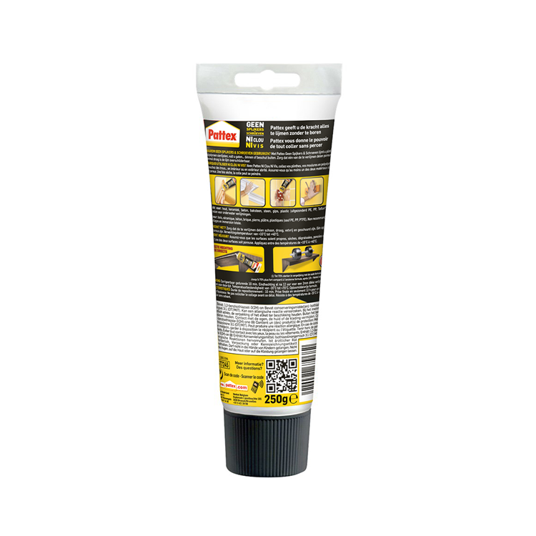 Pattex montagekit 250 g – geen spijkers schroeven – universale montgellijm binnen – extra sterk waterdicht – voor hout, metaal, steen meer