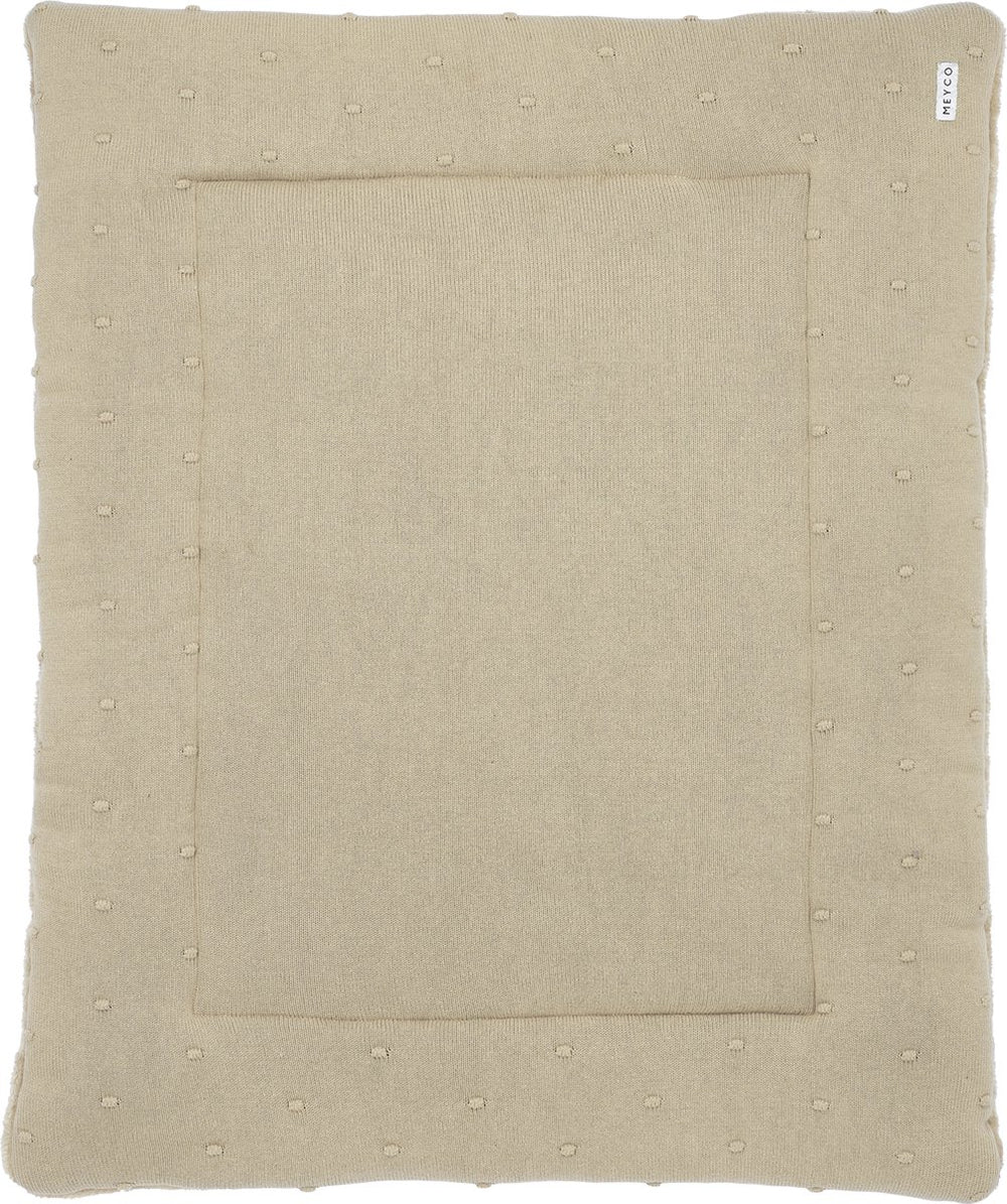 Meyco baby mini knots boxkleed - sand - 77x97cm