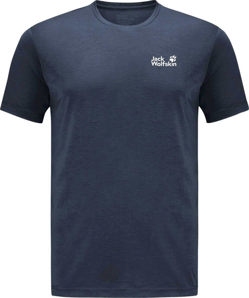Jack wolfskin vonnan s s t m heren outdoorshirt-midnight sky