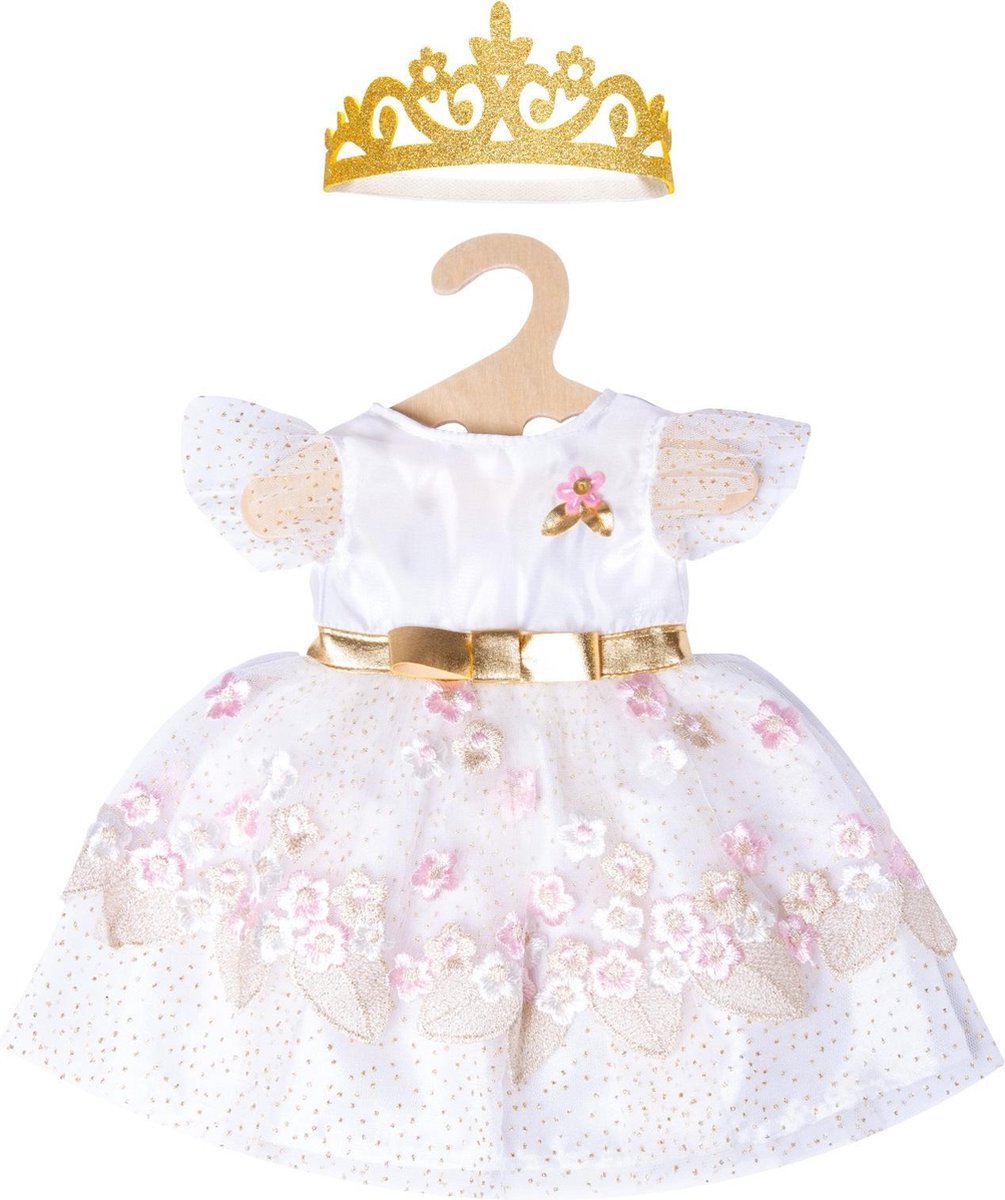 Heless babypoppenkleding prinsessenjurk 35-45 cm roze 2-delig