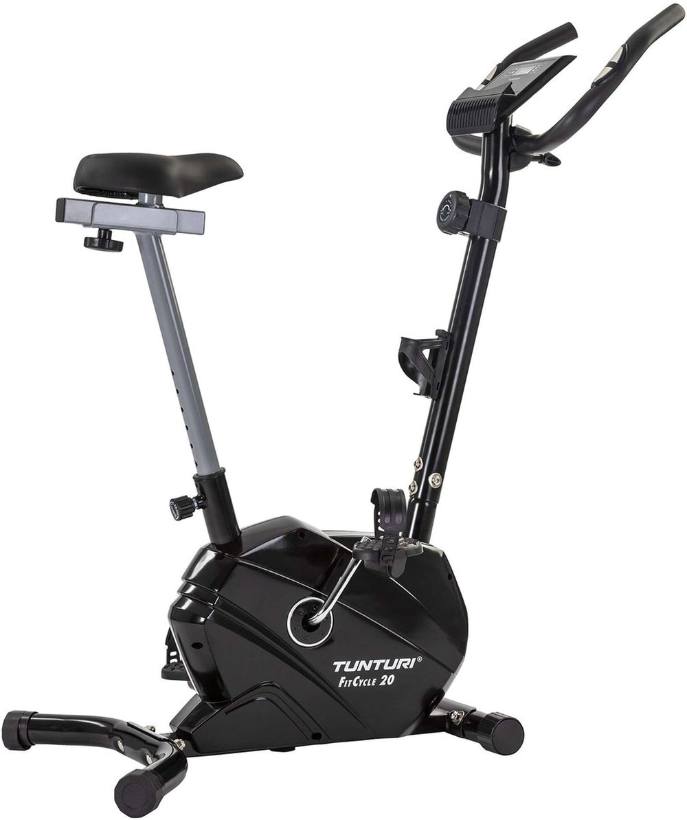 Tunturi fitcycle 20 hometrainer - fitness fiets - fitness fiets met 8 weerstandsniveaus - voorzien van tablethouder en transportwielen