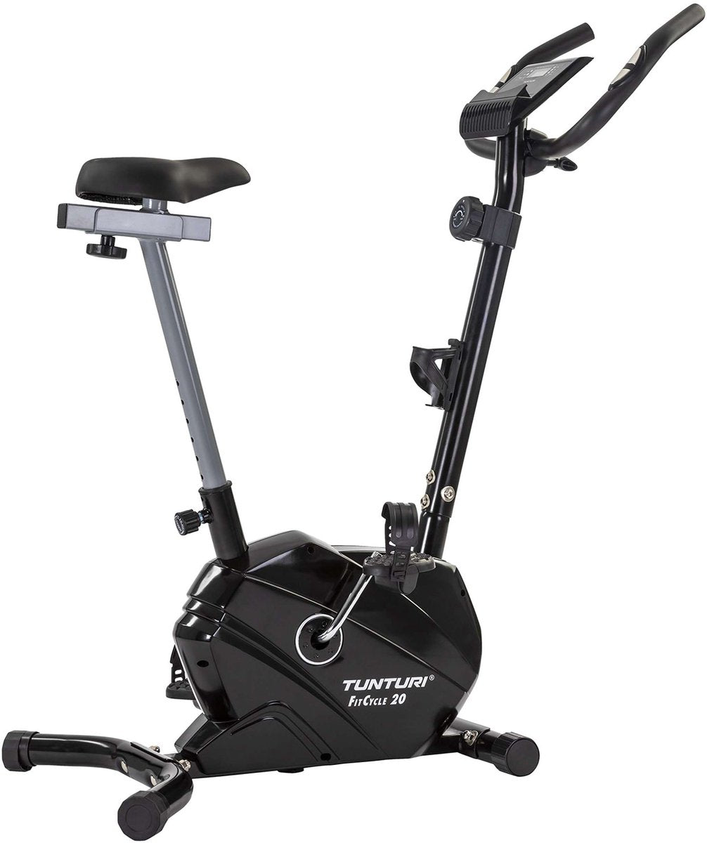 Tunturi fitcycle 20 hometrainer - fitness fiets - fitness fiets met 8 weerstandsniveaus - voorzien van tablethouder en transportwielen